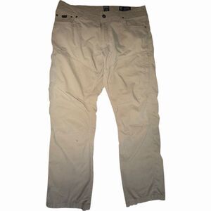 Kuhl Rydr Pants Mens 36x32 Khaki Canvas Outdoor Workwear Hiking Utility Durable